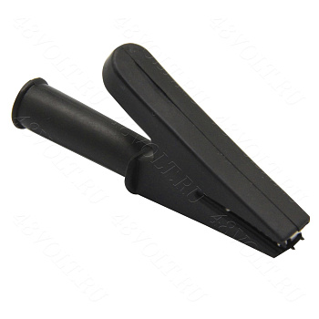 Зажим крокодил 30A 10mm черный